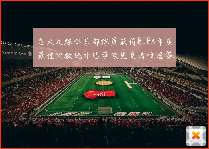 各大足球俱乐部球员获得FIFA年度最佳次数统计巴萨领先皇马位居第二